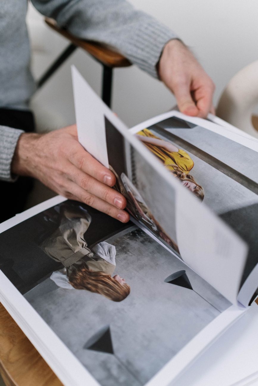 Printed luxury magazine and art layout proofs